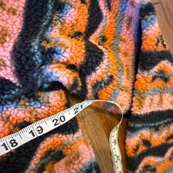 Billabong Switchback printed fleece Sherpa quarter snap pullover large - Picture 10 of 12